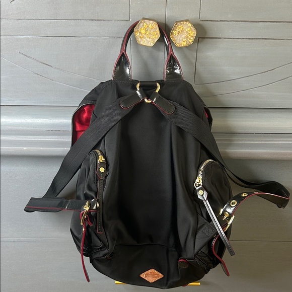 MZ Wallace Black Backpack with Gold Accents